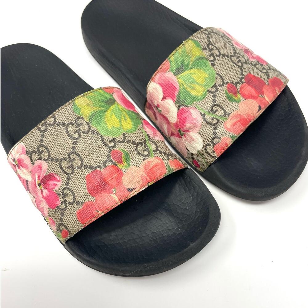 SOLD Gucci GG Blooms Supreme Floral Slide Slip On Sandal EU 36 - Picture 4 of 13